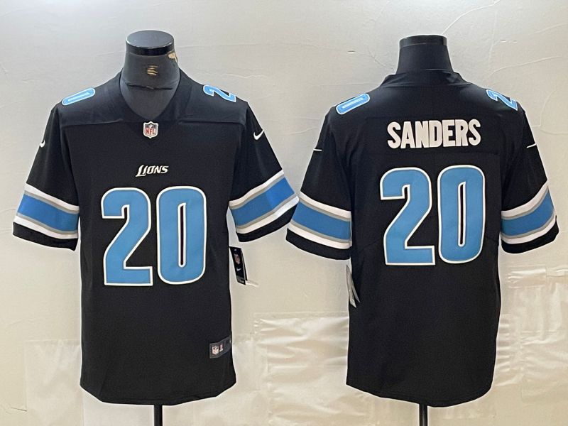 Men Detroit Lions #20 Sanders Black Nike Vapor Untouchable Limited NFL Jersey->detroit lions->NFL Jersey